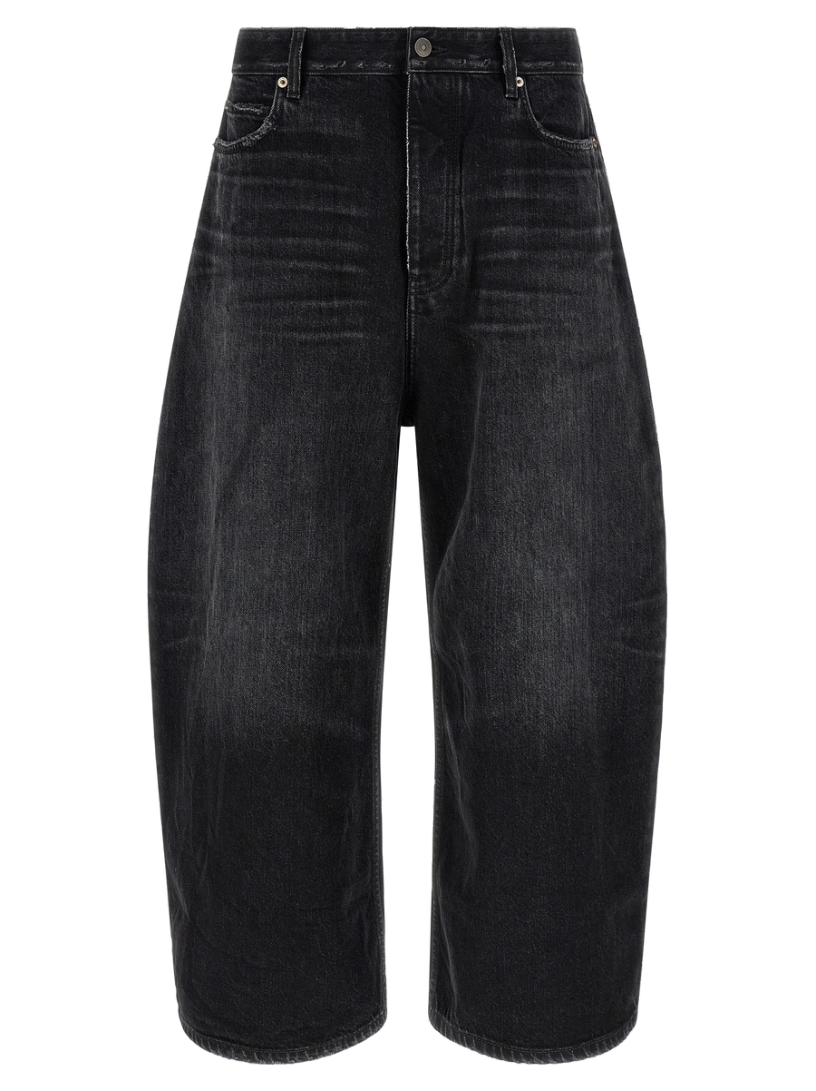 Black Cotton Cropped Jeans Clothing