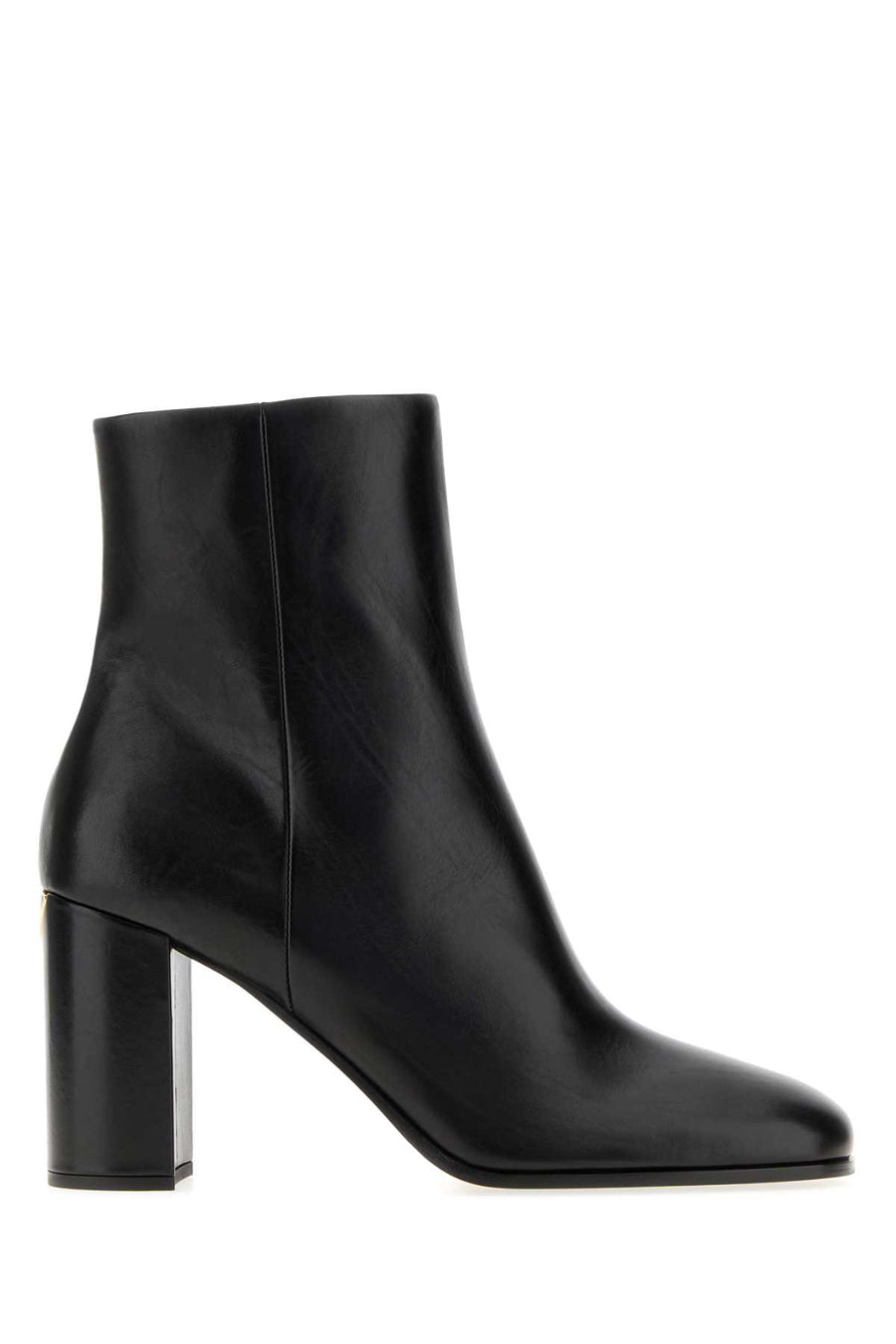 Black Leather Ankle Boots Nero Stivali