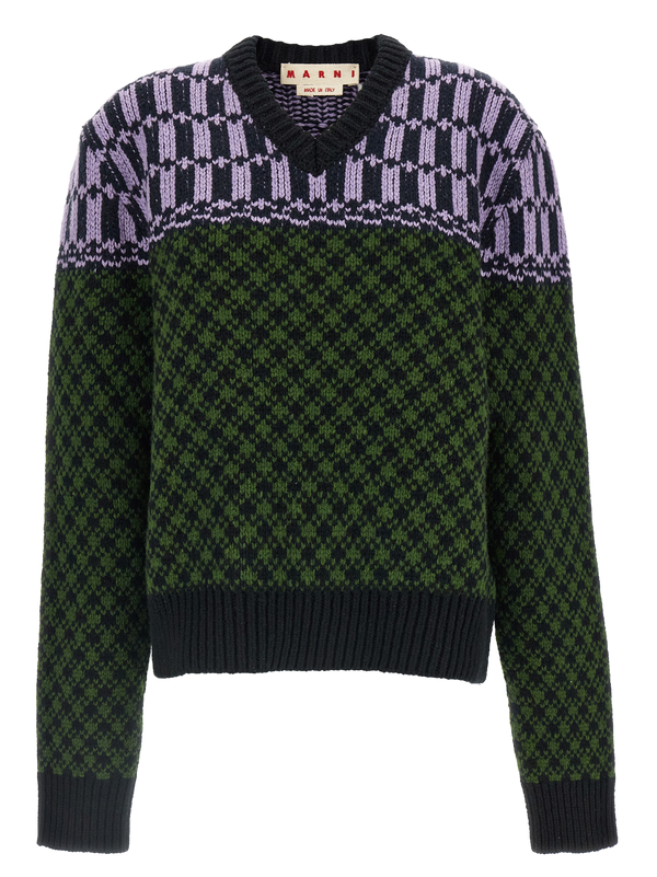 Multicolor Wool Cardigan Clothing