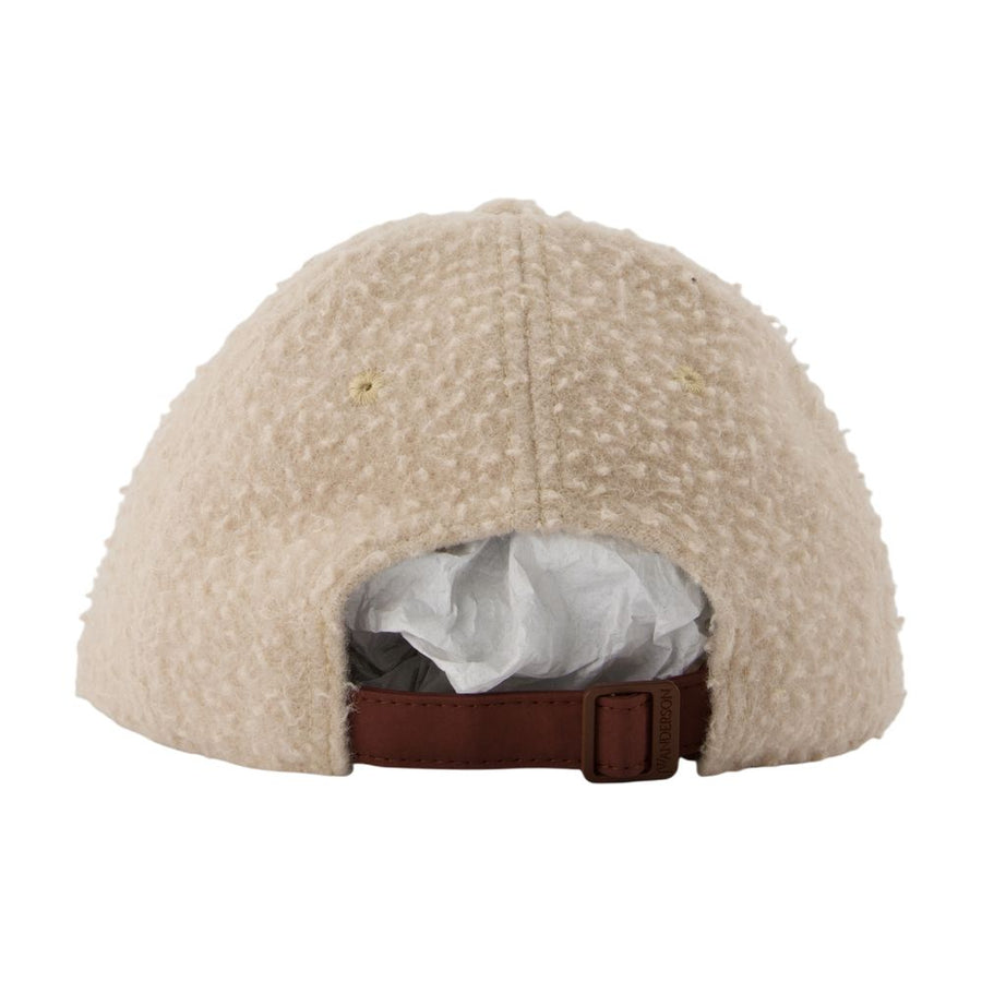 J.W. Anderson AC0409-FA0468-132 Wool baseball cap in beige