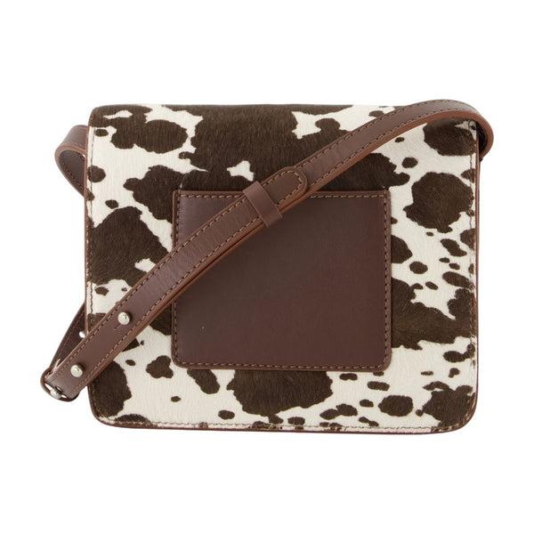 Carel Calf hair crossbody bag in brown