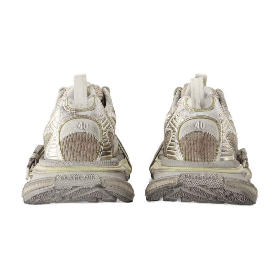 Balenciaga Mesh and plastic sneaker in beige
