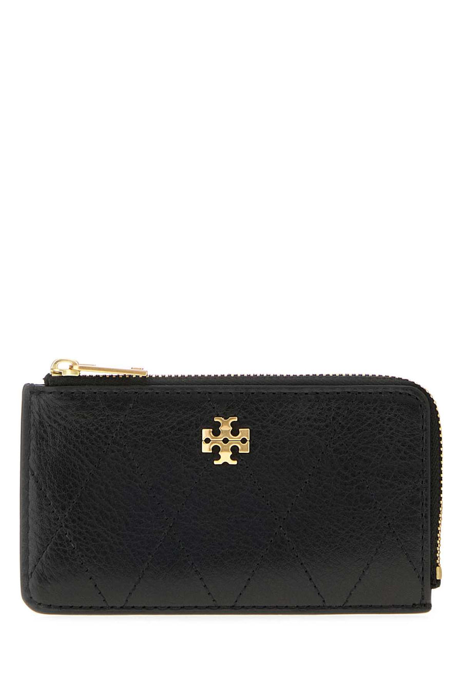 Tory Burch Quilted 100% Leather exterior card case in black