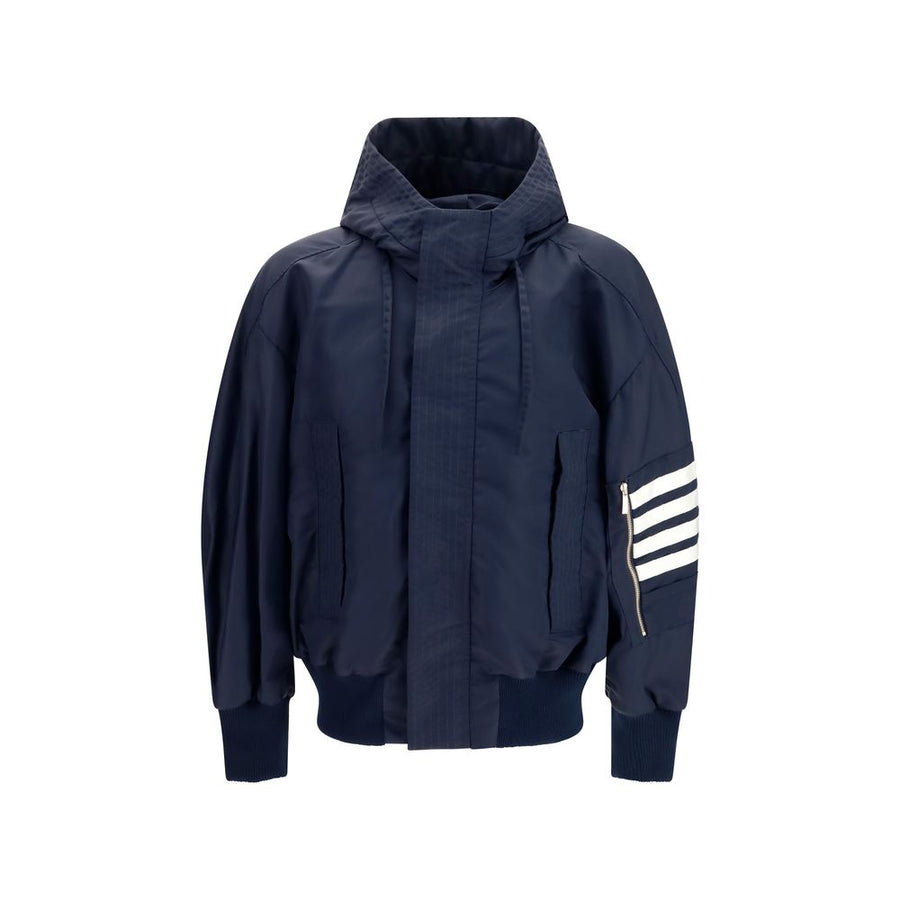 Thom Browne 95% Cotton jacket in navy