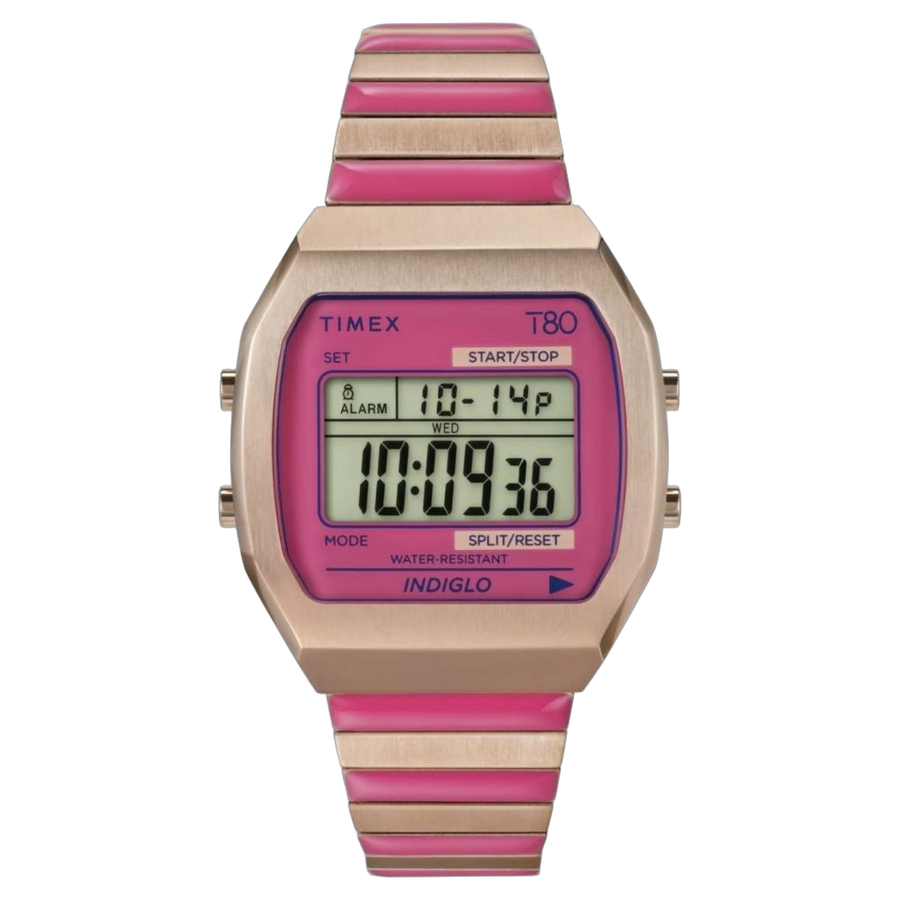 Timex Stainless Steel case watch in pink