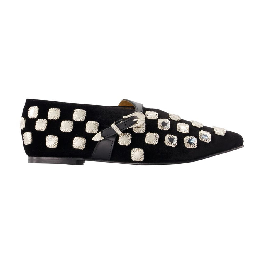 Aj1516 Ballerinas - Toga Pulla Leather Black Cowhide Shoes / Flat-shoes