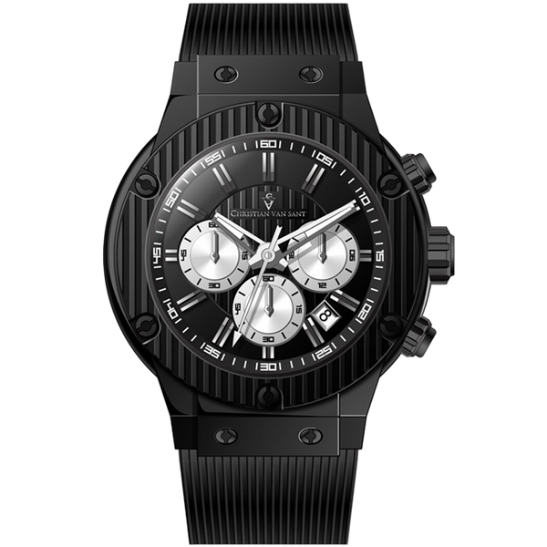 Christian Van Sant Stainless steel case watch in black
