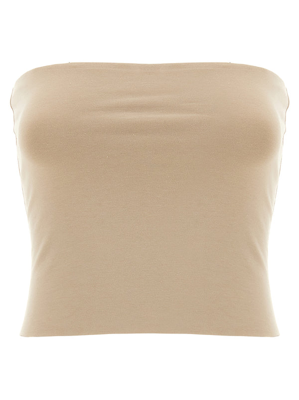 Brunello Cucinelli 93% Cotton tank top in beige