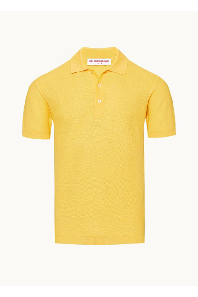 Orlebar Brown 100% Cotton polo in yellow