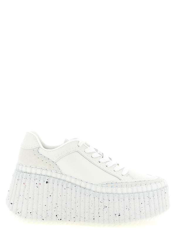 Chloé 95% polyester sneaker in white