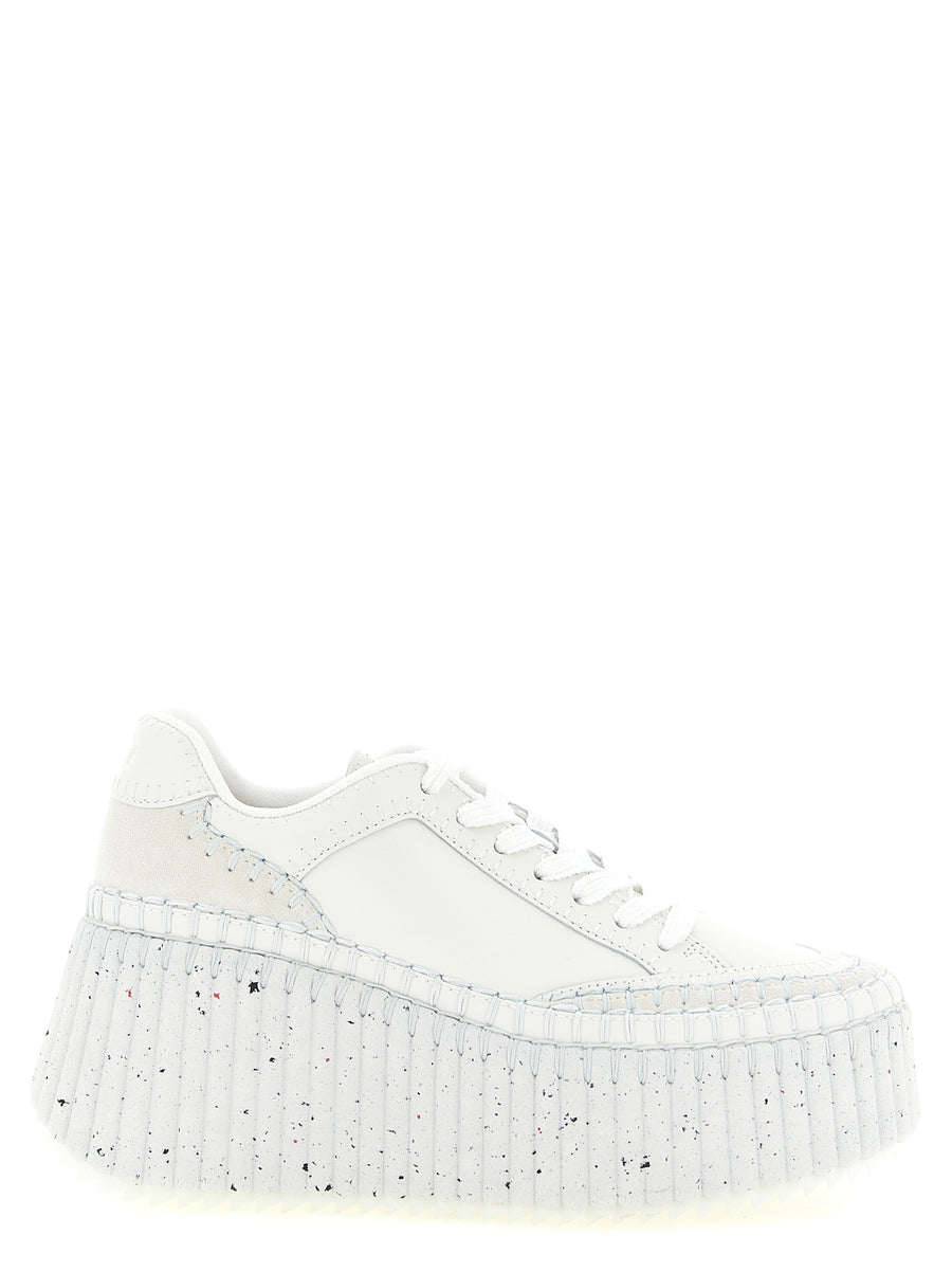 Chloé 95% polyester sneaker in white