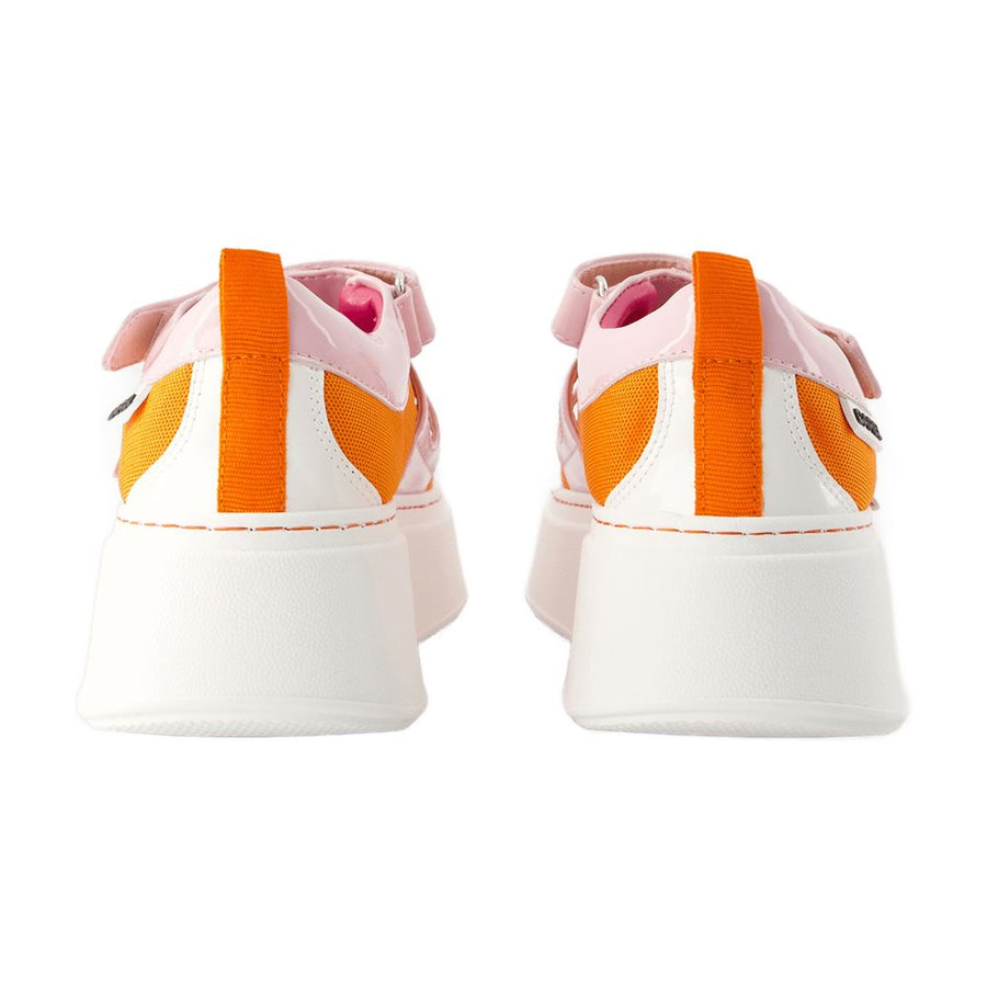 Carel Leather sneaker in orange