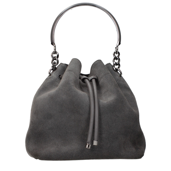 Jimmy Choo Suede bucket bag in gray