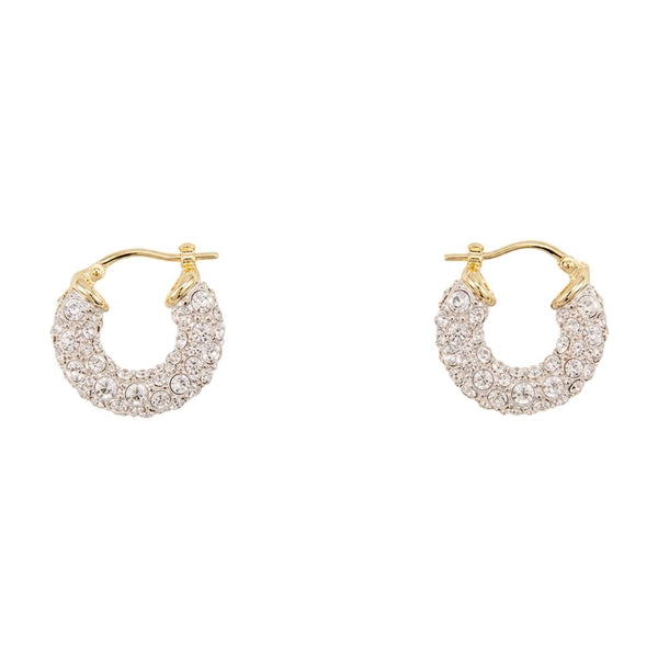 Rhinestone Hoop Earrings - Simone Rocha Metal Silver Jewelry-watches /