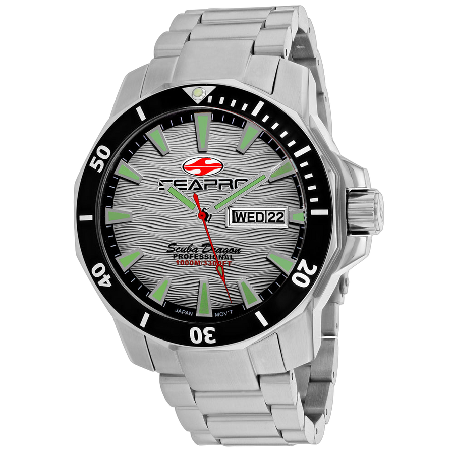 Seapro Stainless steel case watch in silver
