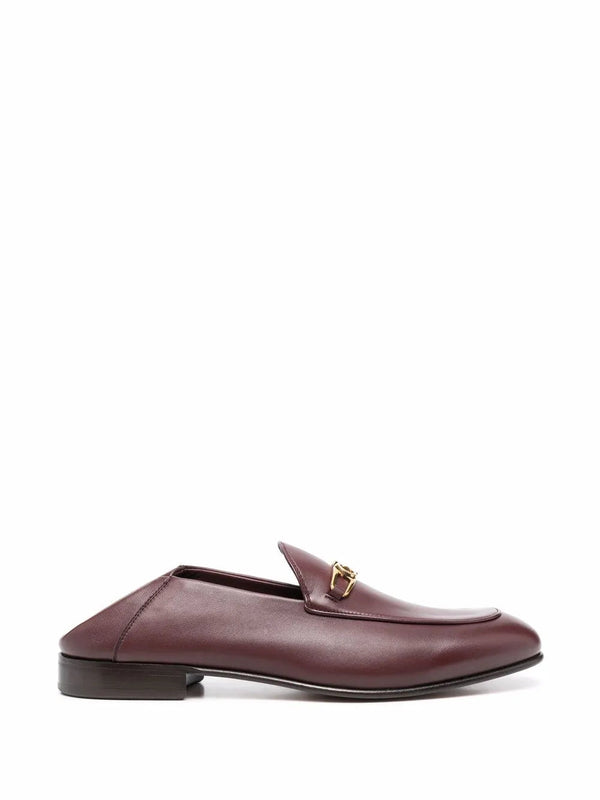 Ferragamo Lambskin leather loafer in burgundy