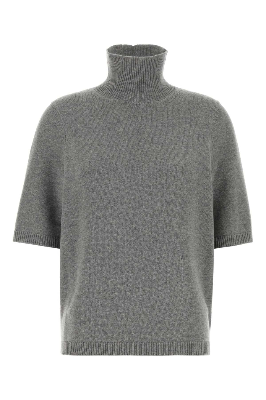 Grey Stretch Cashmere Blend Sweater Grischine Maglieria