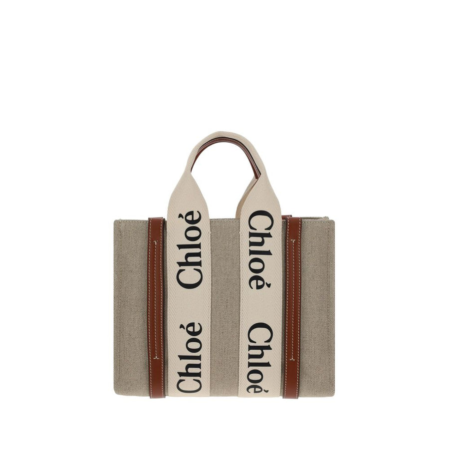 Brown Linen Handbag Bag