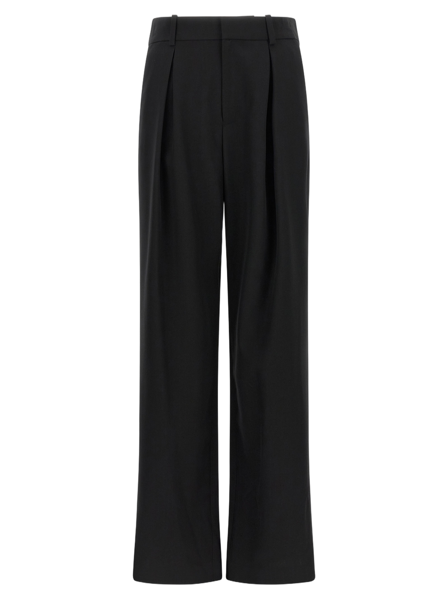 MM6 Maison Margiela 55% polyester trousers in black