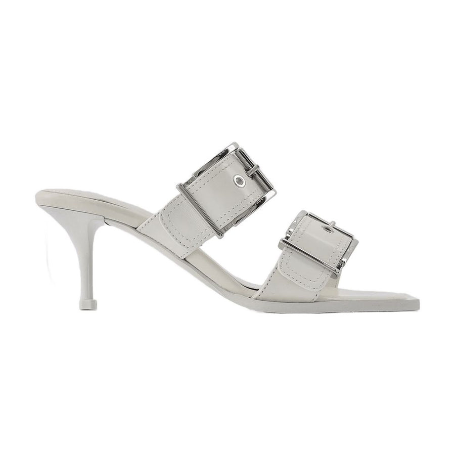 Alexander McQueen Leather mule in white
