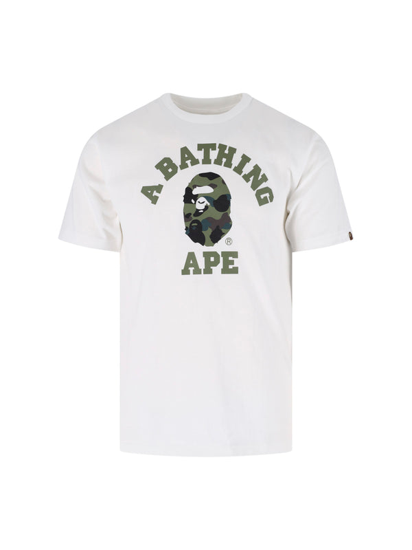 Bape 100% cotton t-shirt in white