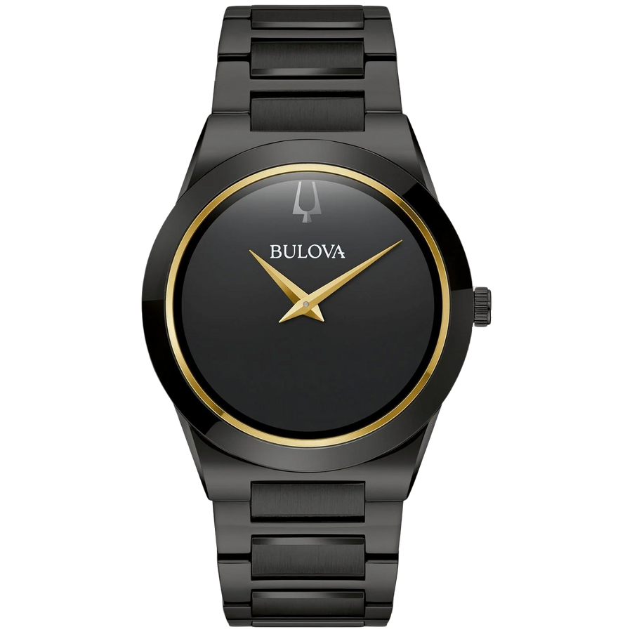 Bulova Stainless steel case watch in black
