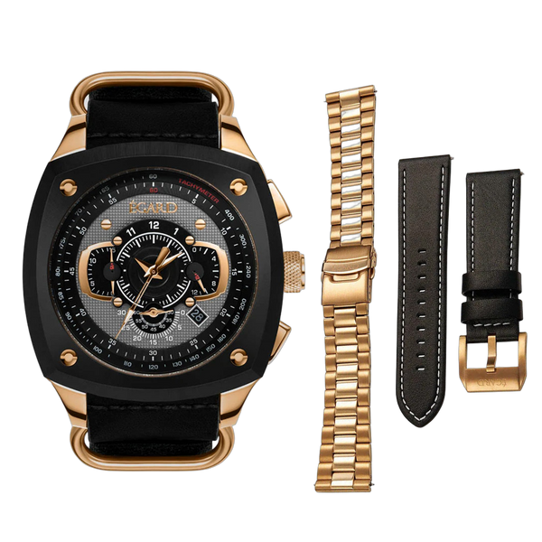 Egard Stainless steel case watch in black