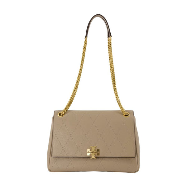 Charlie Shoulder Bag - Tory Burch Leather Beige Calfskin / Shoulder-hobo-bags