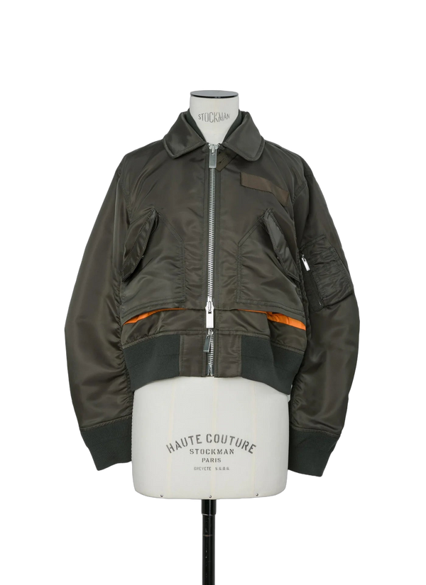 Sacai Nylon jacket in khaki