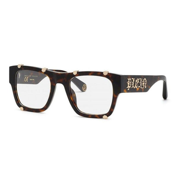 Philipp Plein VPP042W Acetate frame with metal hardware eyeglasses in brown