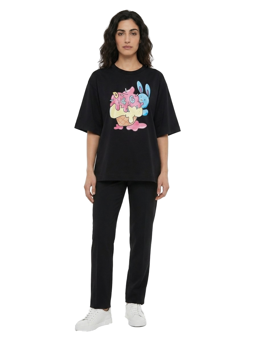 Black Cotton T-Shirt