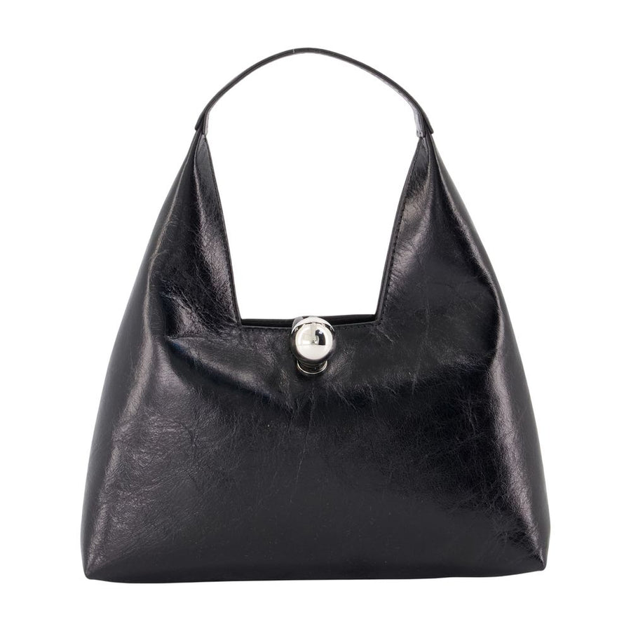Trapeze Small Shopper Bag - Marni Leather Black Calfskin / Totes-shopping-bags
