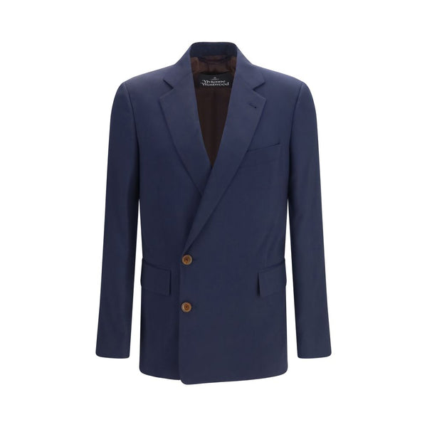 Blue Wool Oves Aries Full-Length Jacket Clothing
