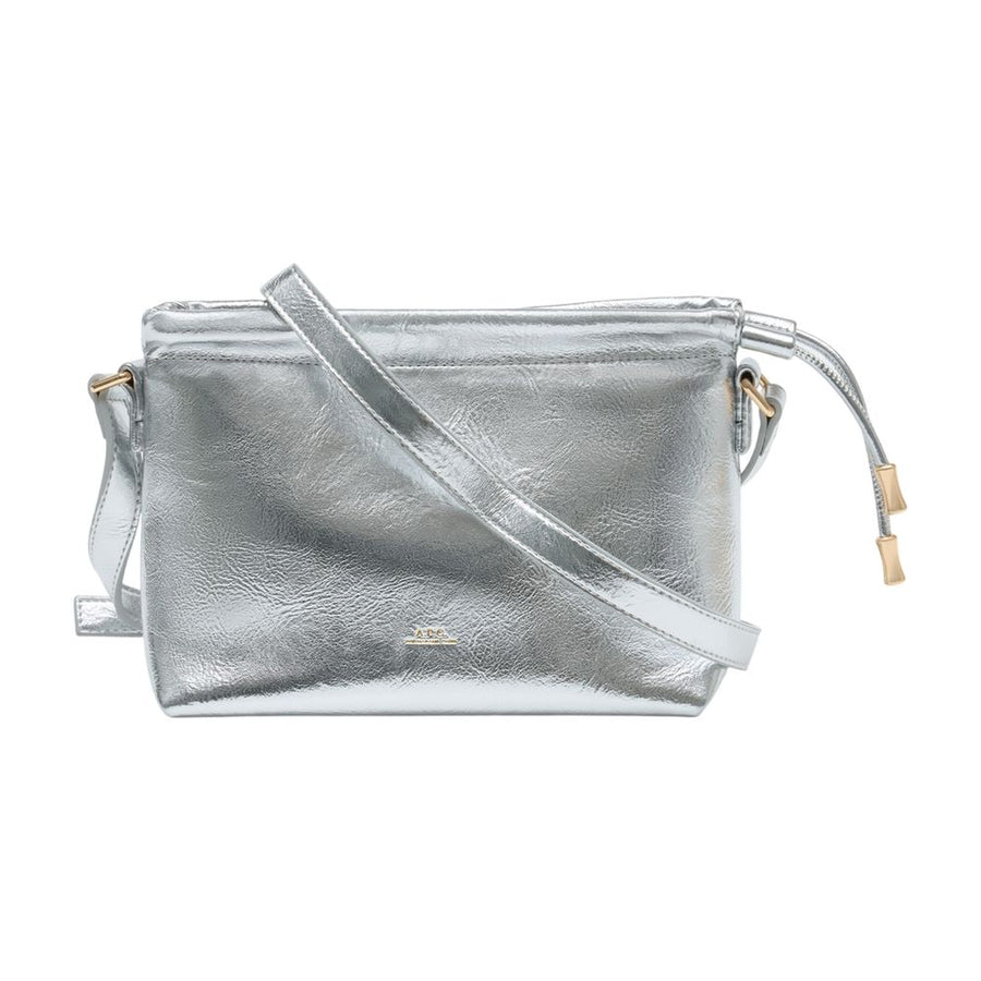 A.P.C. Synthetic leather crossbody bag in silver
