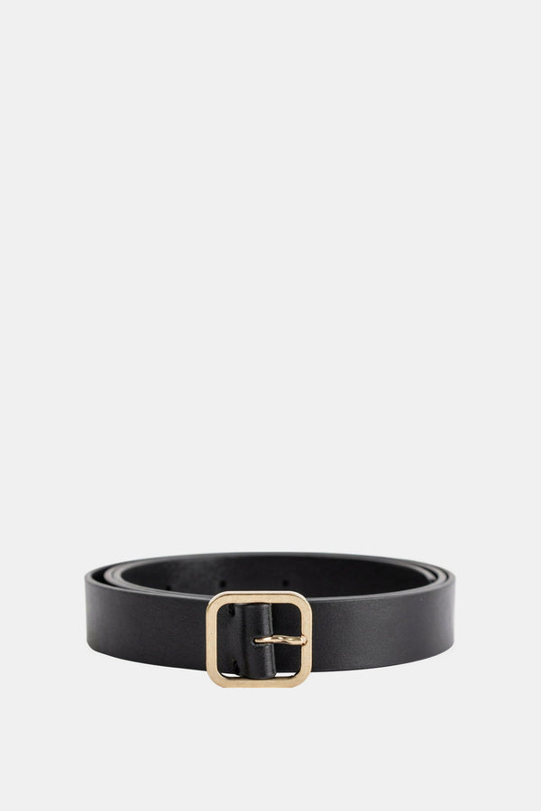 Marsell Smooth calfskin leather belt in black