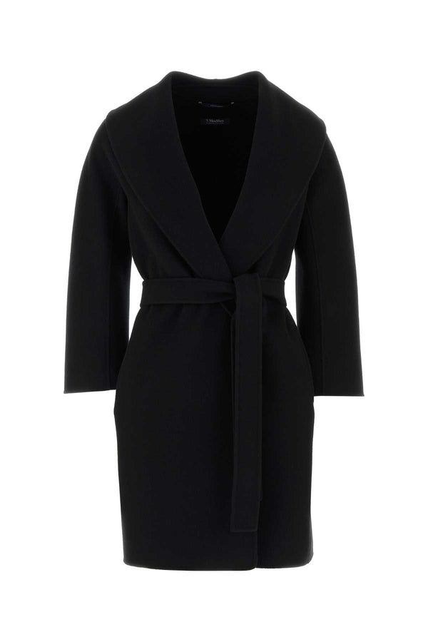S Maxmara 100% Virgin wool coat in black