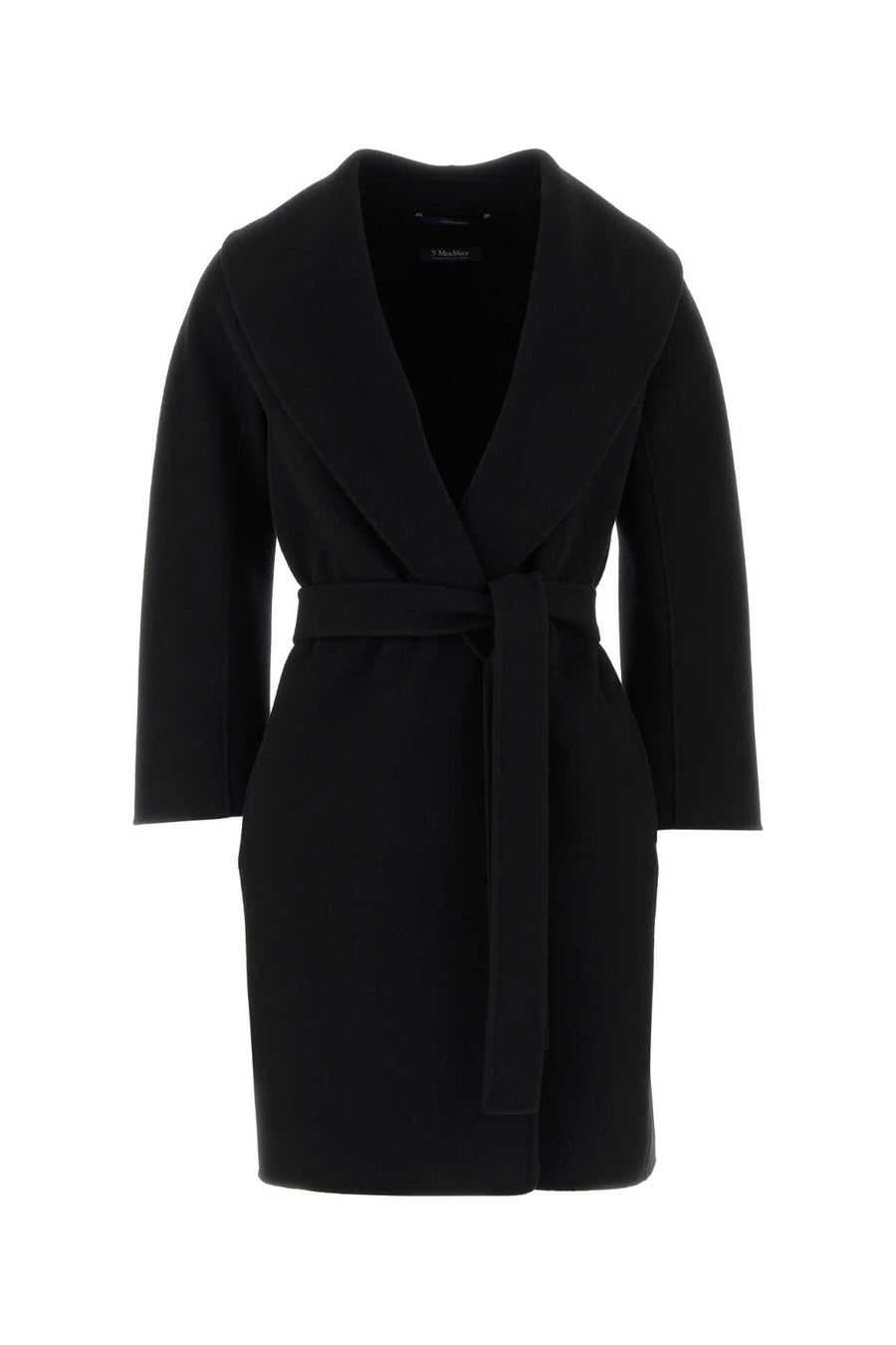 S Maxmara 100% Virgin wool coat in black