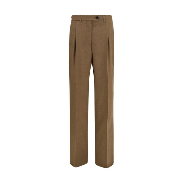 Prada 100% Merino Wool Ovis Aries trousers in brown