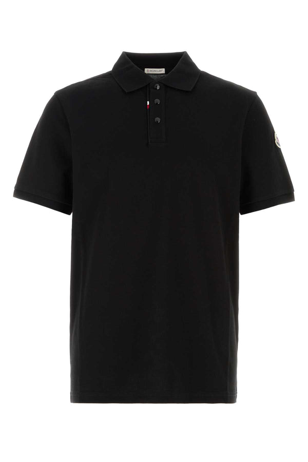 Black Piquet Polo Shirt Exterior: Cotton