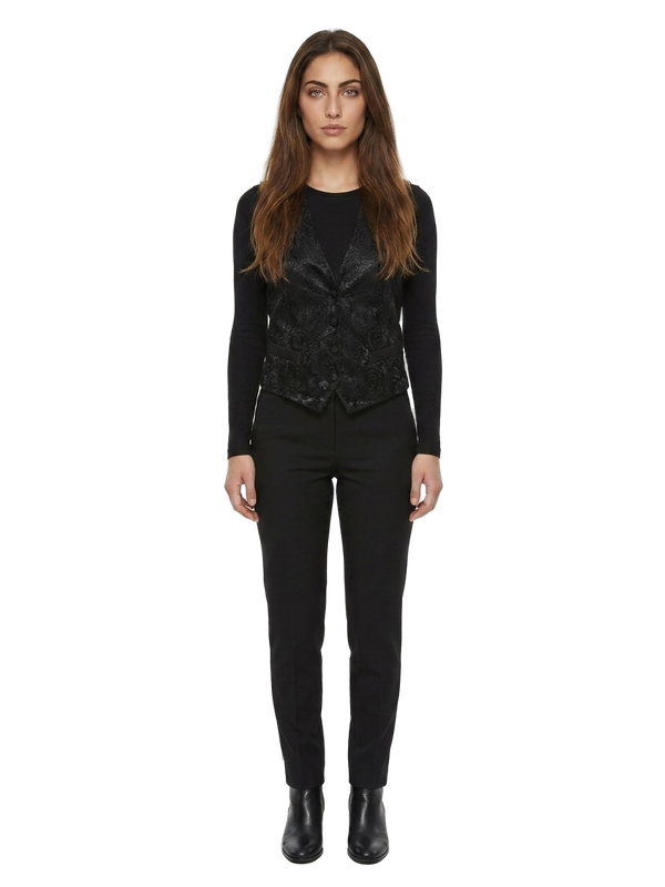 Black Cotton Waistcoat Clothing