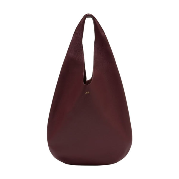 A.P.C. Cowhide shoulder bag in burgundy
