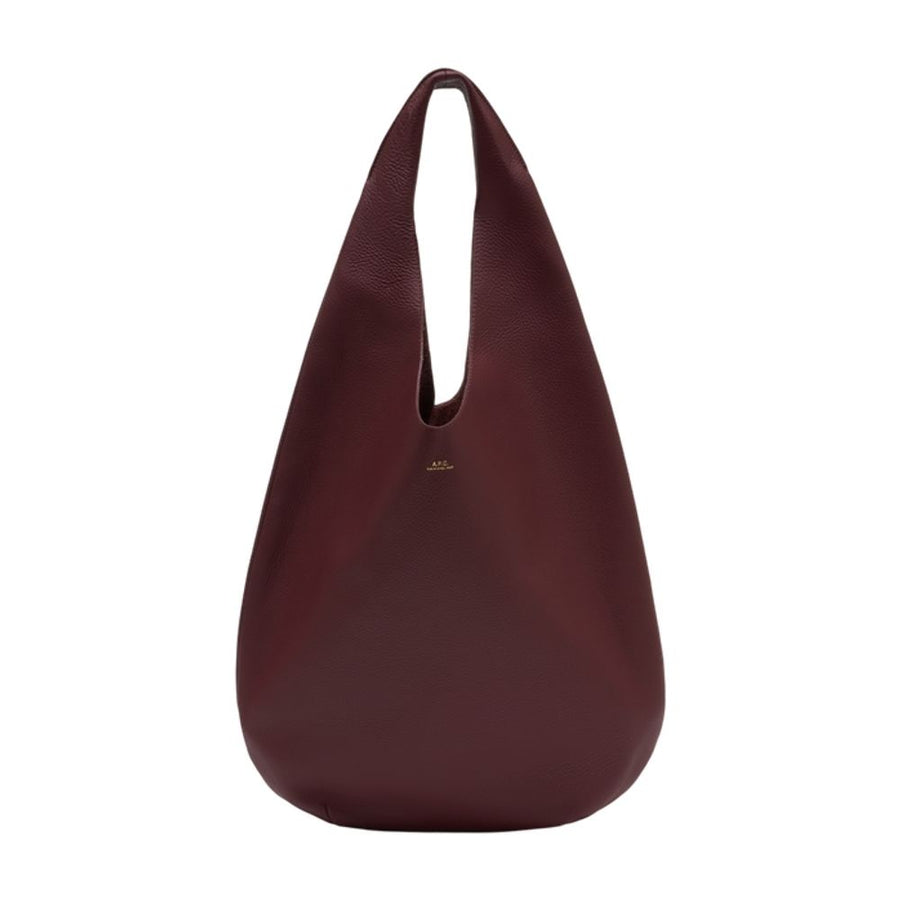 A.P.C. Cowhide shoulder bag in burgundy