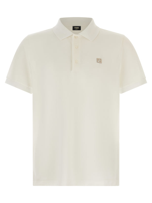 Fendi 100% Cotton polo in white