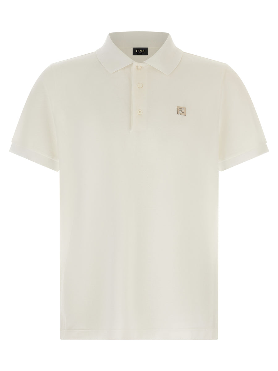 Fendi 100% Cotton polo in white