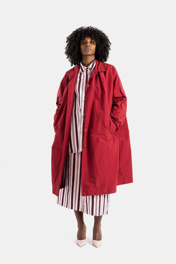 Casey Casey Cotton blend coat in red