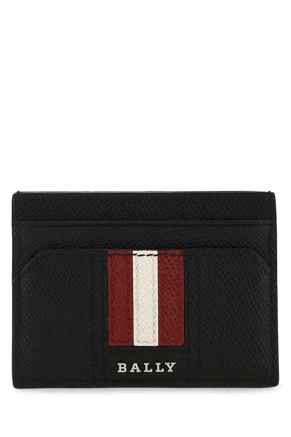 Bally Exterior: 100% Bovine leather card case in black