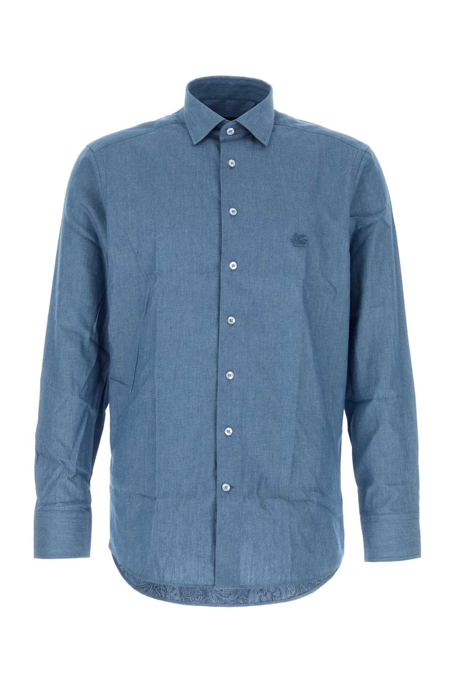 Air Force Blue Chambray Shirt X0880 Exterior: Cotton Camicie