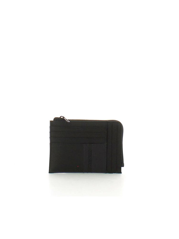 Piquadro 100% Recycled Polyester wallet in black