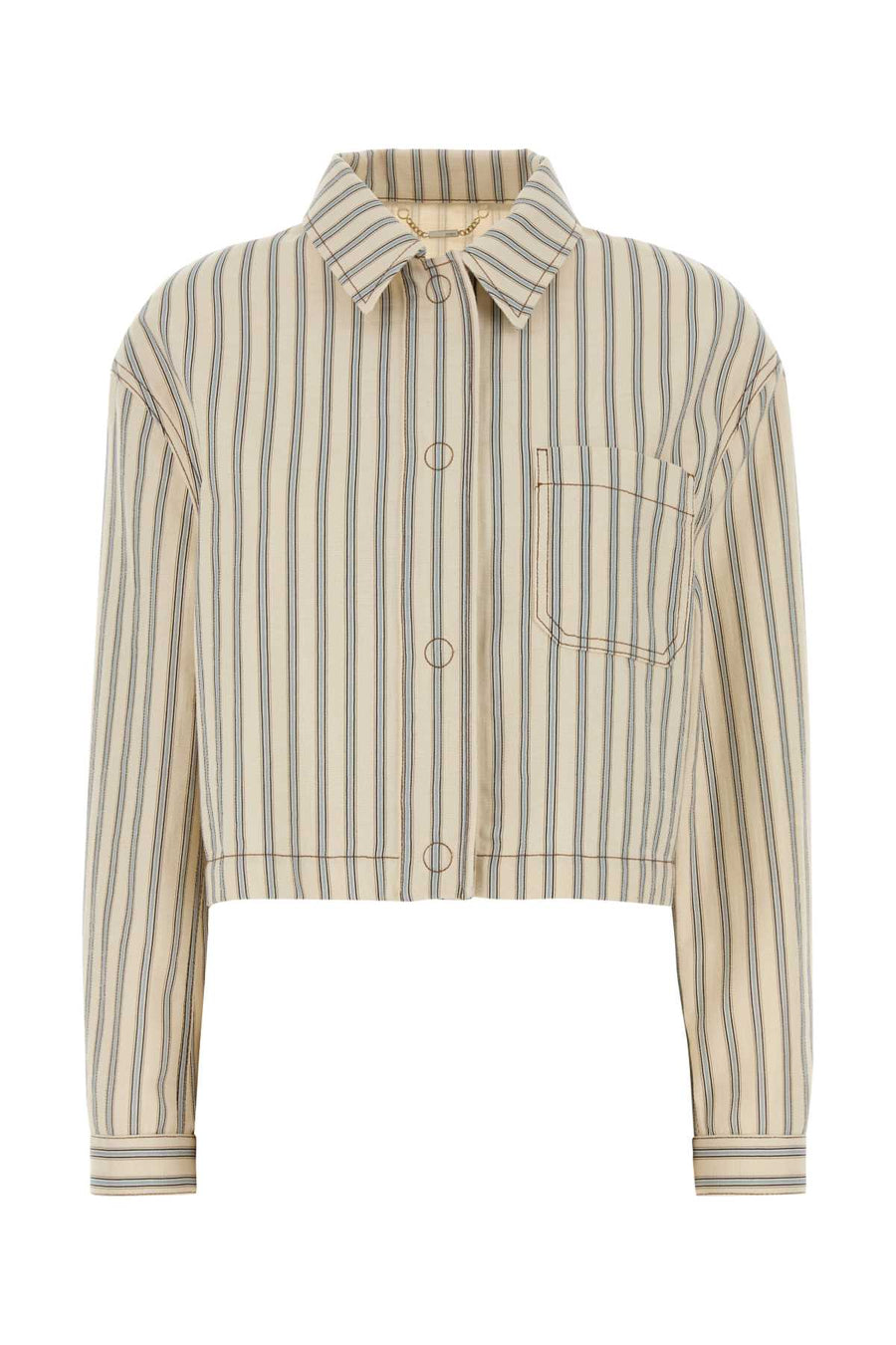 Fendi Striped 100% Cotton jacket in beige