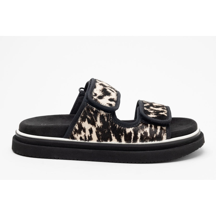 Hogan Wool and rubber sandals in black